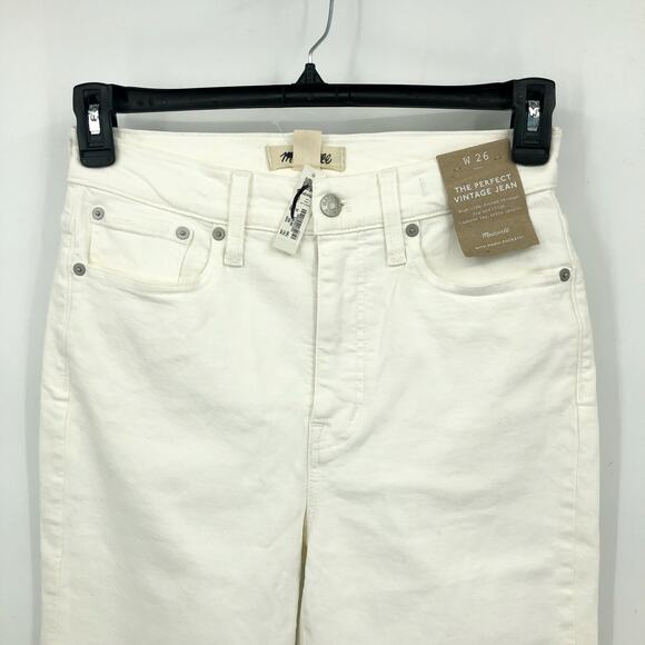 MADEWELL Womens Perfect Vintage Jeans 26 US 2 Tile White High Rise ND501 NWT - Picture 5 of 12